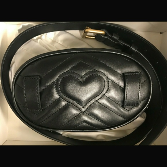 ⭐⭐SOLD⭐⭐ Gucci Marmont Belt Bag Black Leather - Picture 5 of 8